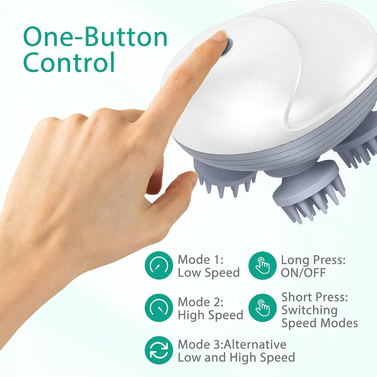 Electric 4-Head Scalp Massager – Hair & Scalp Massage Brush