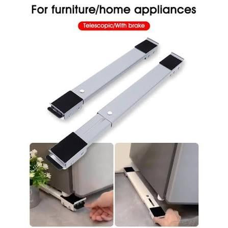 Movable Washing Machine & Refrigerator Stand – Heavy-Duty Furniture Moving Base