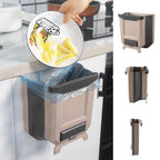 Foldable Rectangle Waste Bin | Wall-Mounted Kitchen, Bathroom & Cabinet Trash Can DailyDwell.pk