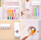 AutoPress™ 5-Slot Toothbrush Holder & Automatic Toothpaste Dispenser DailyDwell.pk
