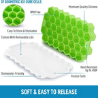 37 Cavity Silicone Ice Cube Mould Tray – Honeycomb Shape DailyDwell.pk