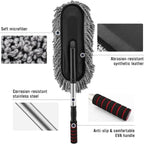 Telescopic Microfiber Car Duster – Long Handle Dust Cleaning Brush