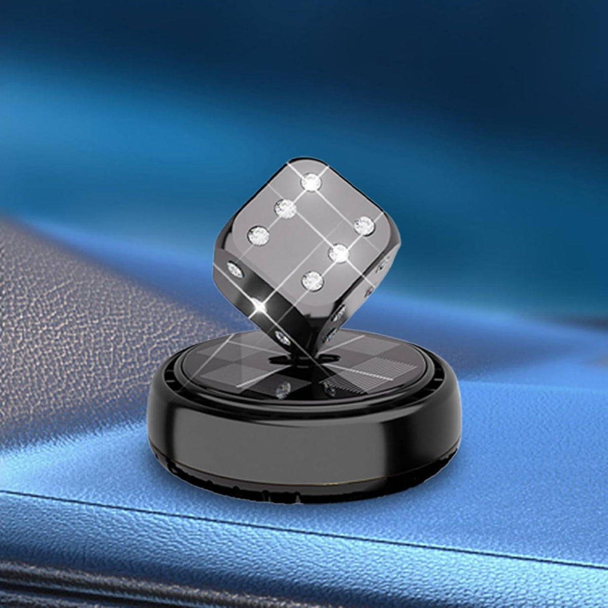 Dice-Shaped Solar Car Freshener – Stylish Dashboard Air Freshener