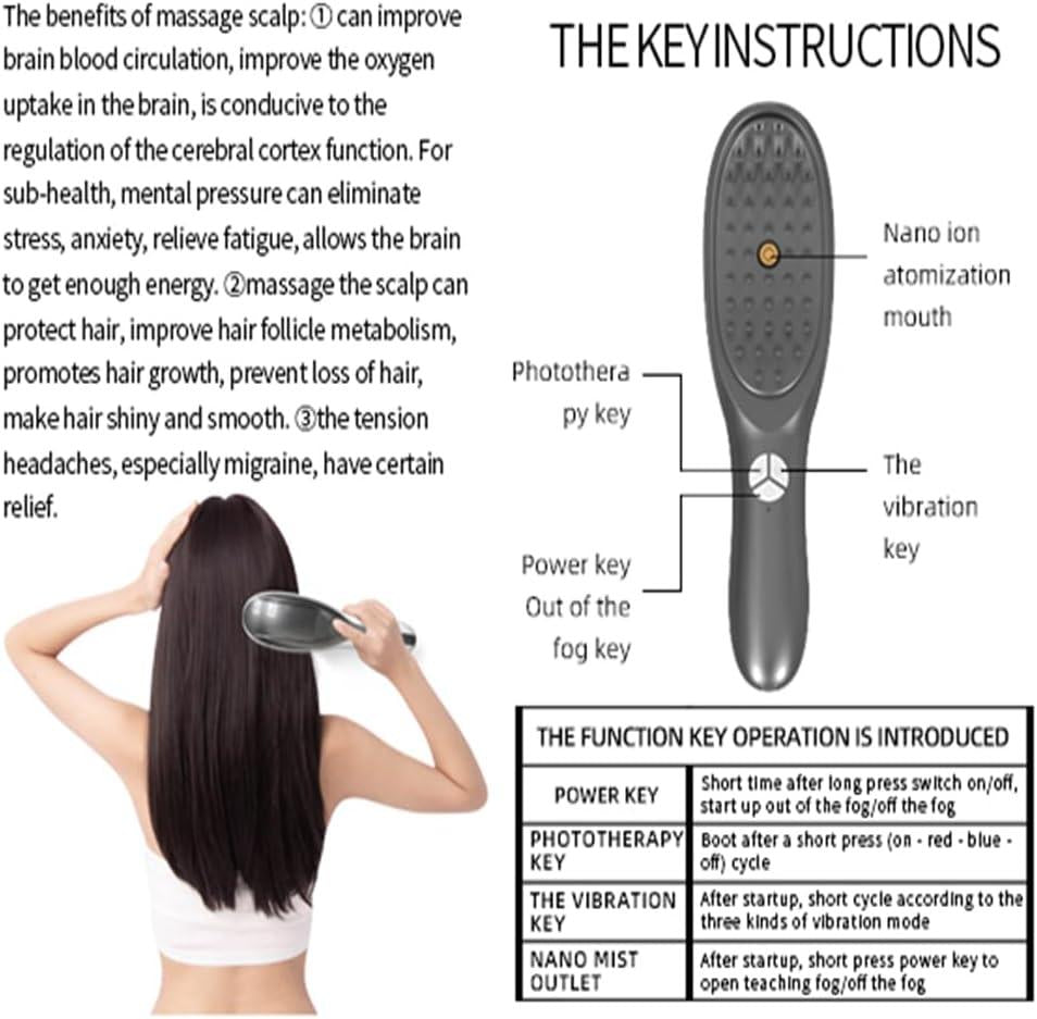 Steam Hair Comb – 3D Scalp Massager with Ultrasonic Vibration & Mist