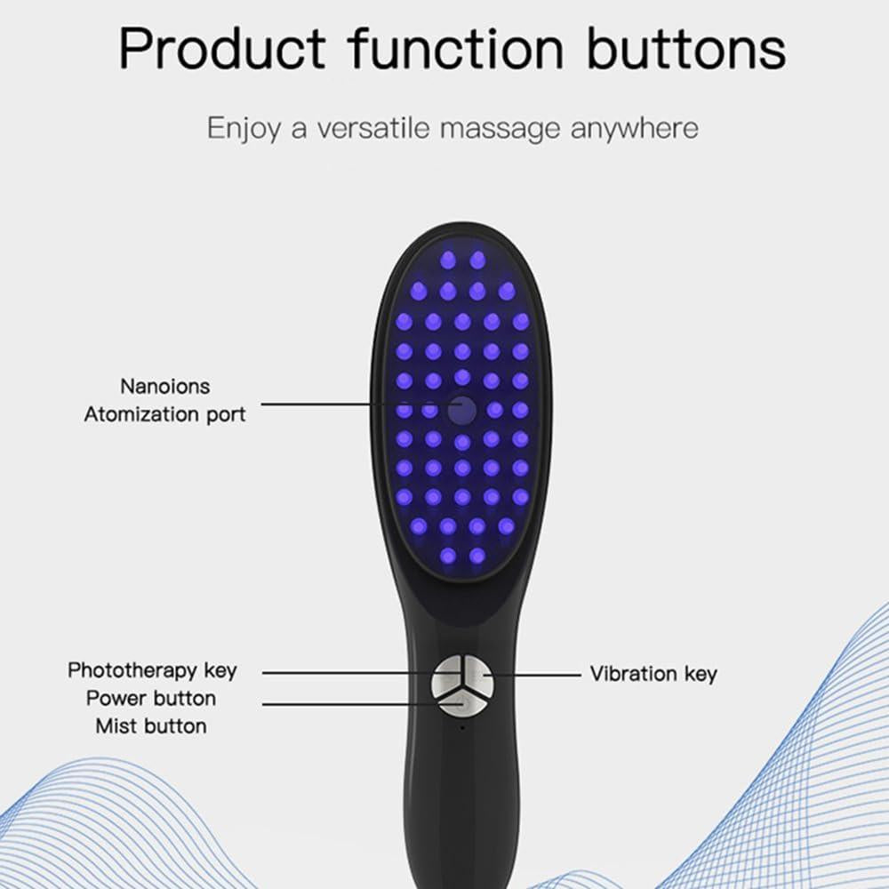Steam Hair Comb – 3D Scalp Massager with Ultrasonic Vibration & Mist