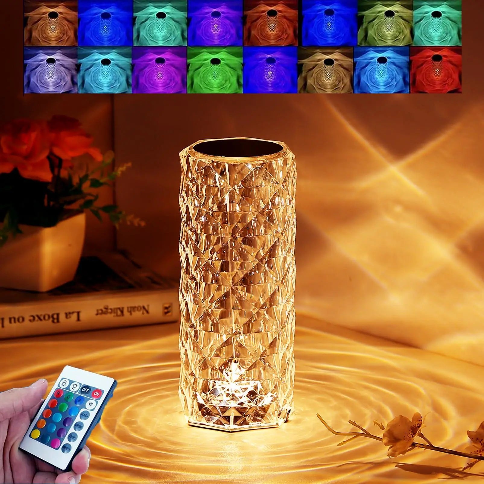 Crystal Glow RGB Touch Lamp DailyDwell.pk