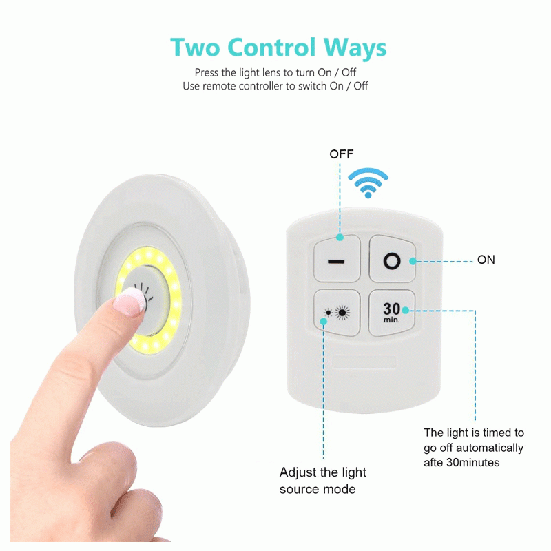 Pack of 3 LED Remote Control Lights DailyDwell.pk