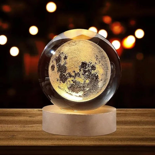 3D Galaxy Crystal Ball Moon Lamp DailyDwell.pk