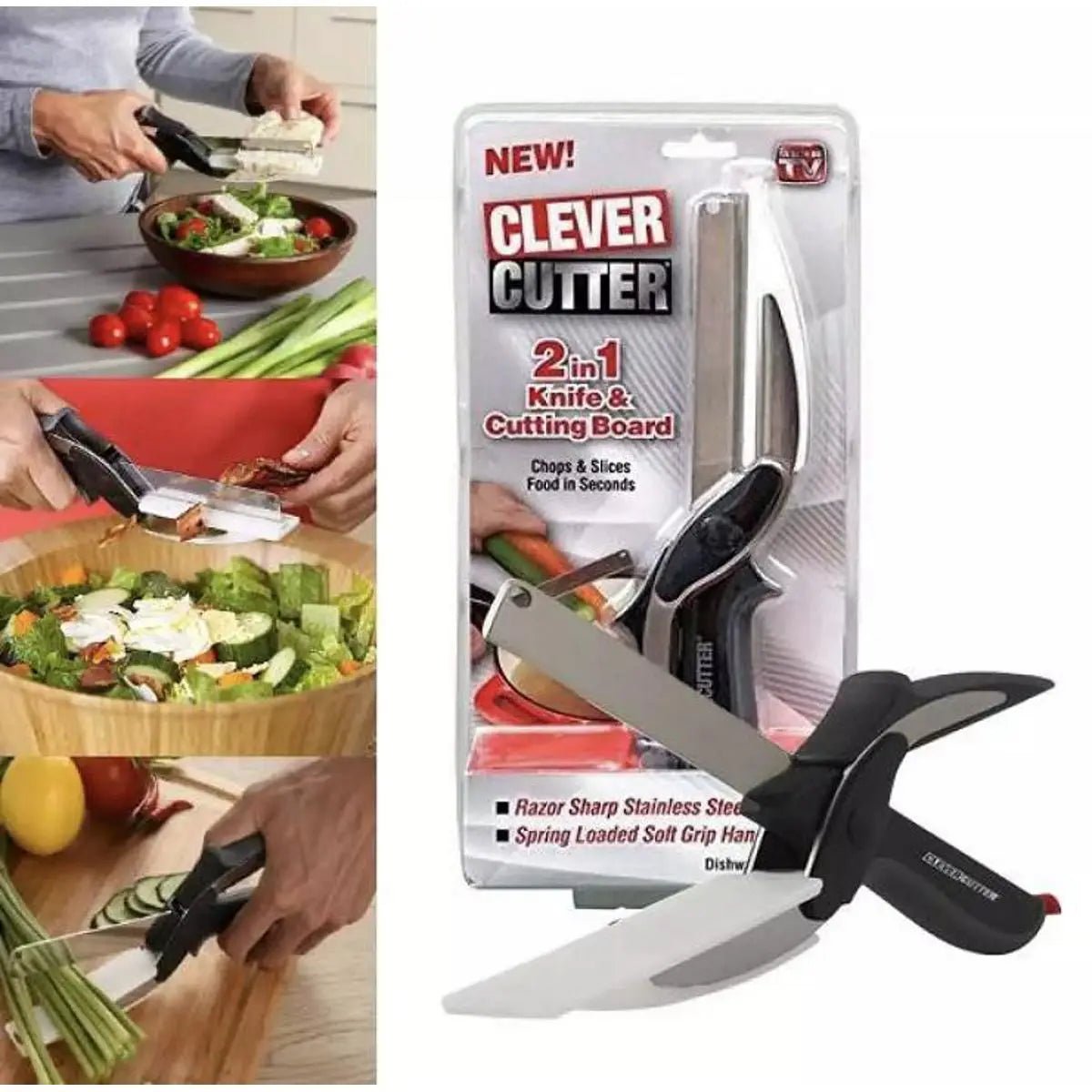 New Smart Clever Cutter Scissor 2-in-1 DailyDwell.pk