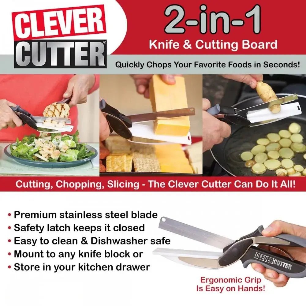 New Smart Clever Cutter Scissor 2-in-1 DailyDwell.pk