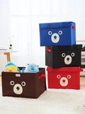 Panda Design Folding Storage Bin – Kids Toy & Clothes Organizer Basket (Random Color) DailyDwell.pk