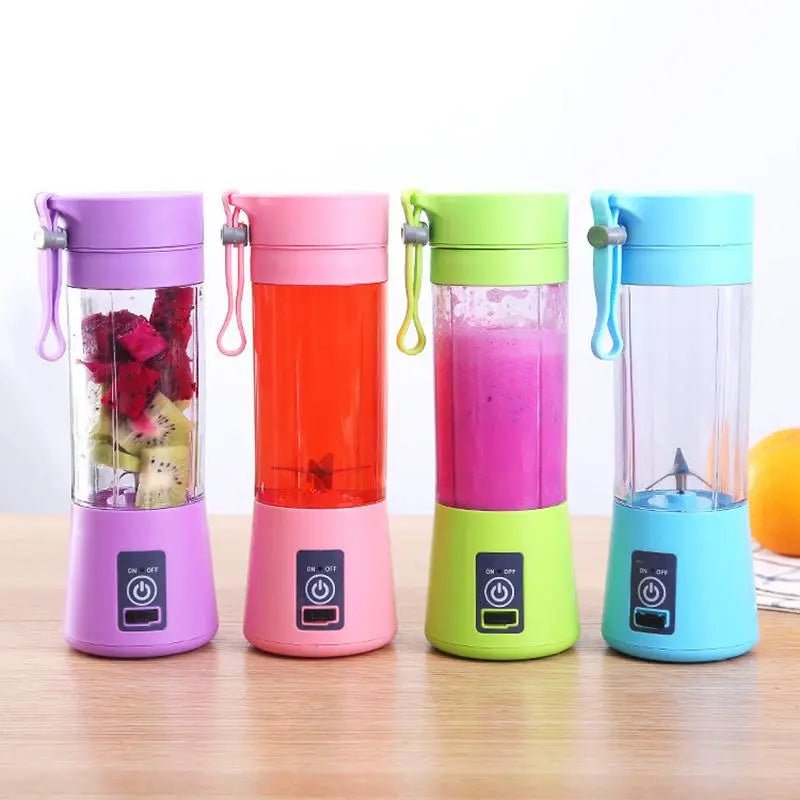 6-Blade USB Portable Juicer Blender – 380ml Mini Fruit Bottle Mixer(Random color) DailyDwell.pk