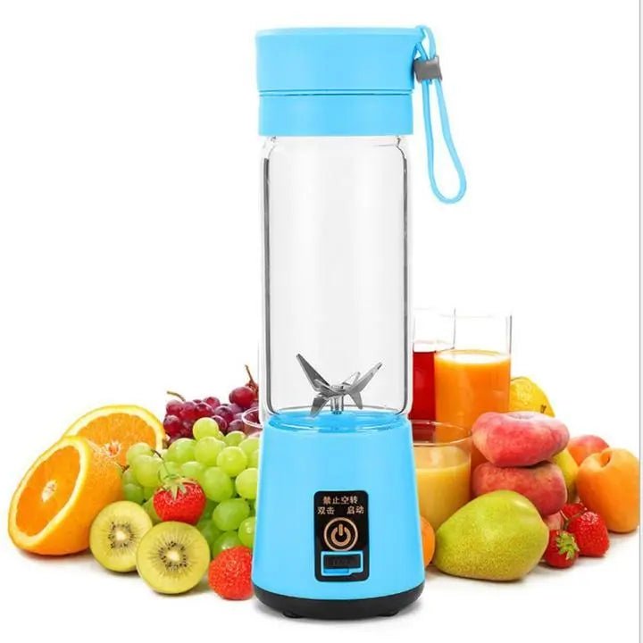 6-Blade USB Portable Juicer Blender – 380ml Mini Fruit Bottle Mixer(Random color) DailyDwell.pk