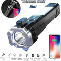 Versatile High Power Led Flashlight Focus Light Power Bank and Window Hammer DailyDwell.pk