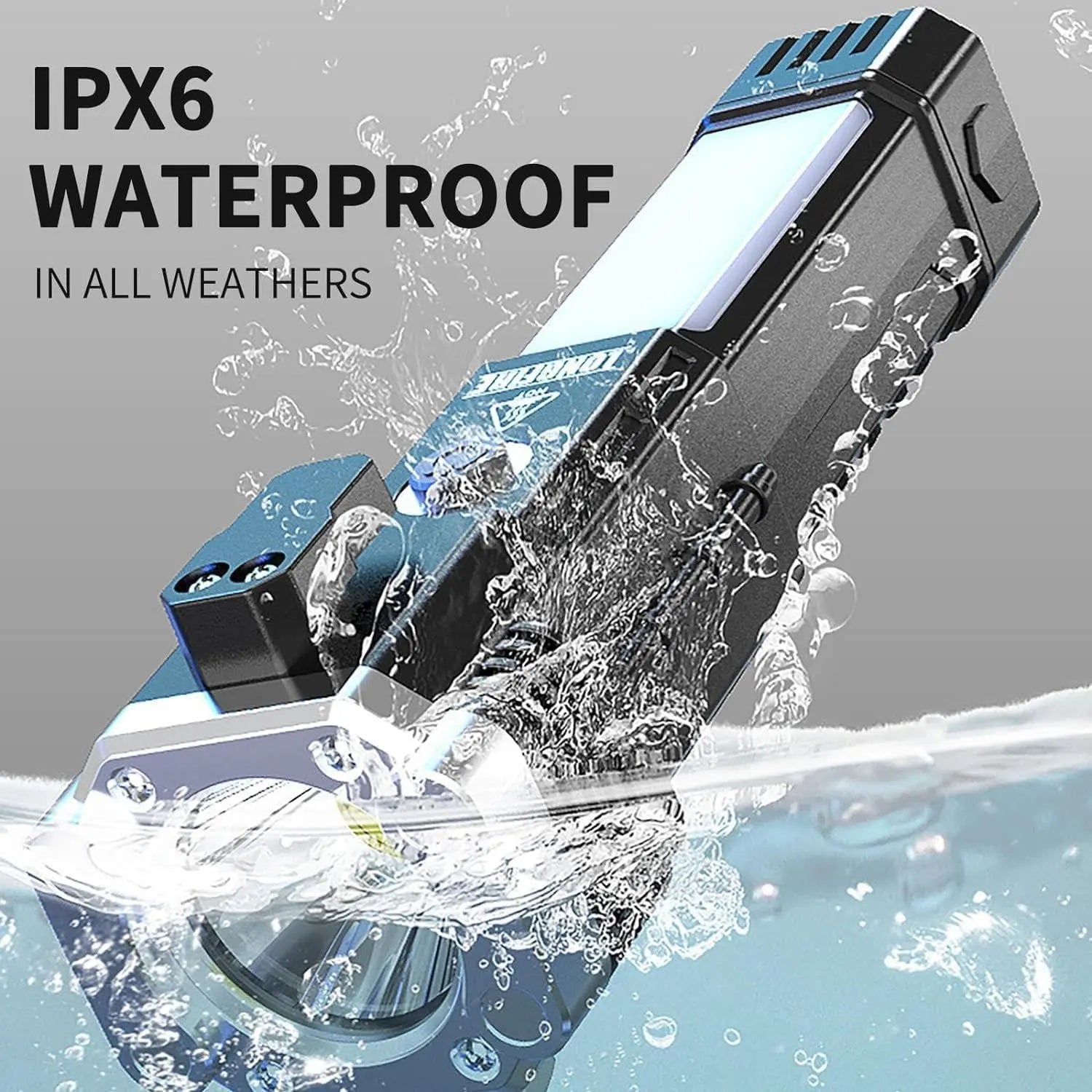 Versatile High Power Led Flashlight Focus Light Power Bank and Window Hammer DailyDwell.pk