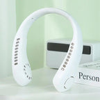 Portable Rechargeable Neck Fan – Bladeless USB Hanging Cooling Fan DailyDwell.pk