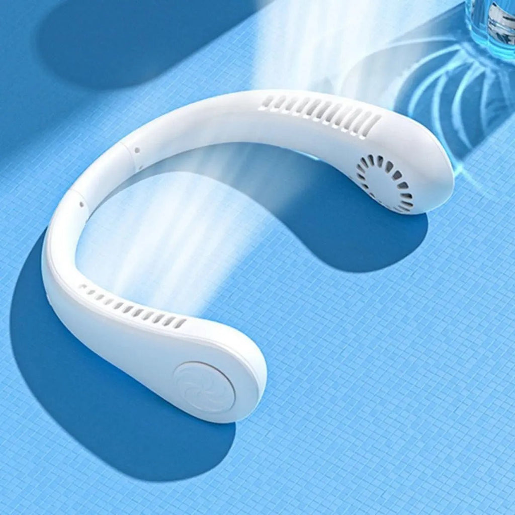 Portable Rechargeable Neck Fan – Bladeless USB Hanging Cooling Fan DailyDwell.pk