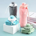 Silicone Foldable Bottle 600ml – Portable Travel Collapsible Smart Water Bottle (Random Color) DailyDwell.pk