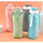 Silicone Foldable Bottle 600ml – Portable Travel Collapsible Smart Water Bottle (Random Color) DailyDwell.pk
