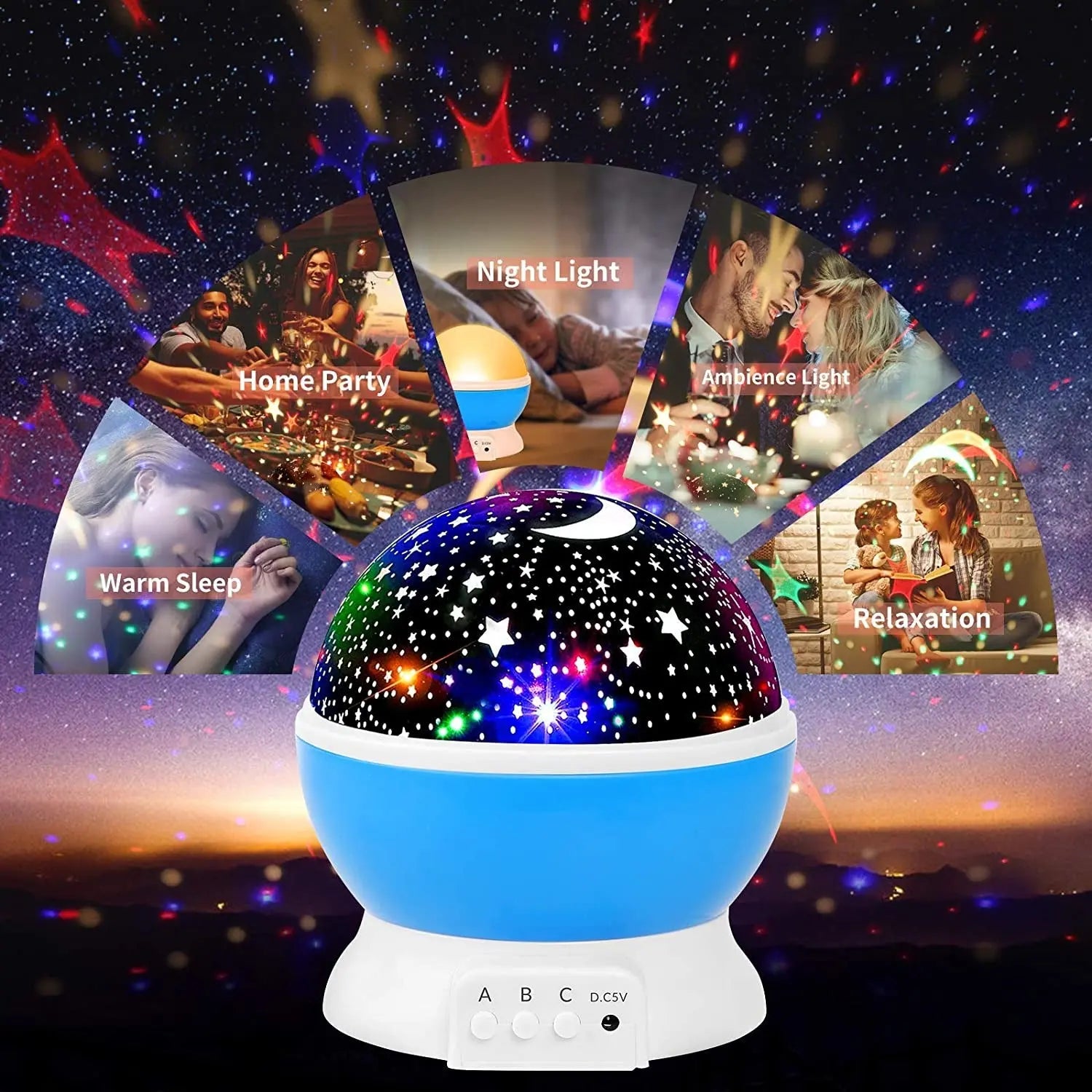 Star Master Night Light Projector – Rotating Galaxy Star Light LED Lamp DailyDwell.pk