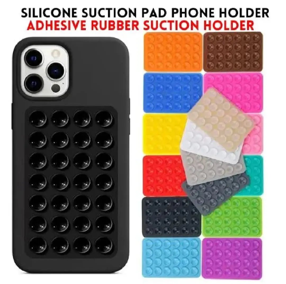 Double-Sided Silicone Suction Pad Phone Holder – Self-Adhesive Grip Pad for Mobiles & Tablets(Random color) DailyDwell.pk