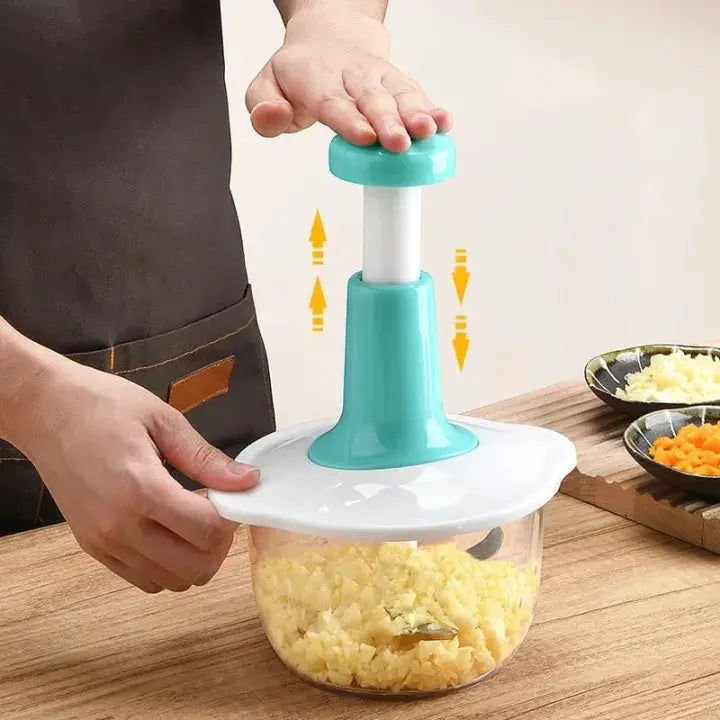 1.5L Push Chopper – Manual Hand Press Multipurpose Food Chopper For Kitchen DailyDwell.pk