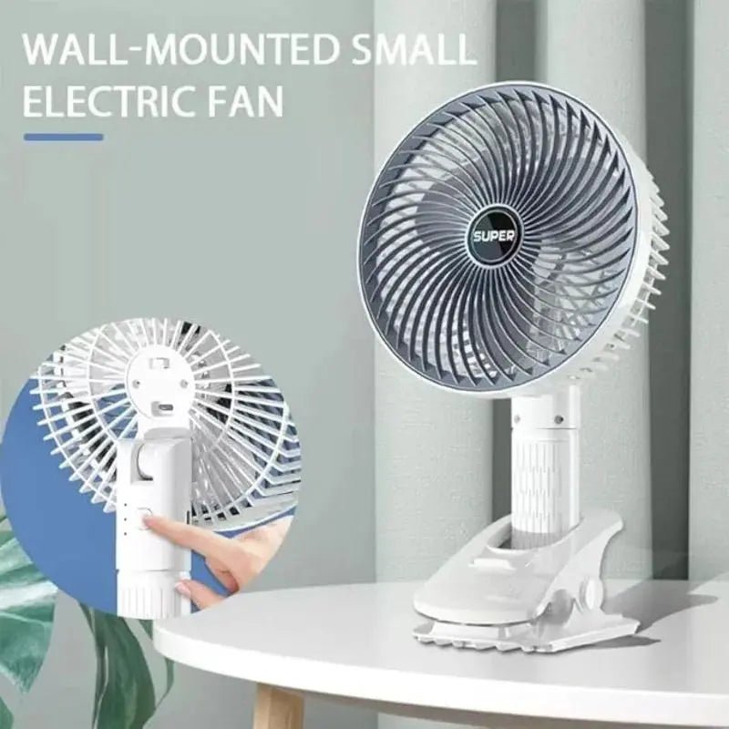 Rechargeable 3-in-1 Clip Fan – Handheld, Desktop & Wall Mounted Portable Fan With 3 Speed Modes DailyDwell.pk