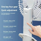 Rechargeable 3-in-1 Clip Fan – Handheld, Desktop & Wall Mounted Portable Fan With 3 Speed Modes DailyDwell.pk