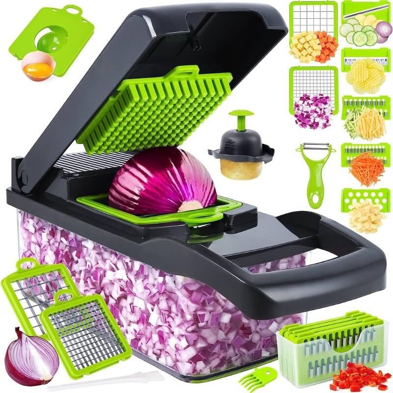14-in-1 Mandoline Slicer & Vegetable Chopper – Multifunctional Food Cutter & Grater DailyDwell.pk