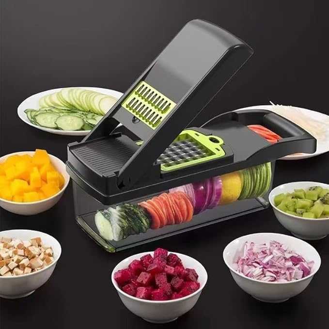 16-in-1 Vegetable Cutter – Multifunctional Chopper & Mandoline Slicer DailyDwell.pk