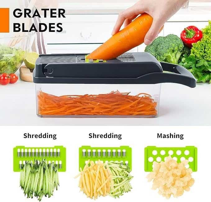 16-in-1 Vegetable Cutter – Multifunctional Chopper & Mandoline Slicer DailyDwell.pk