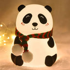 Panda LED Night Lamp – YH-608 | Soft Silicone Rechargeable Night Light with 7-Color Touch Control DailyDwell.pk
