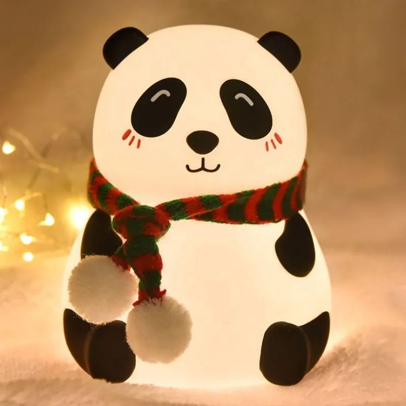 Panda LED Night Lamp – YH-608 | Soft Silicone Rechargeable Night Light with 7-Color Touch Control DailyDwell.pk