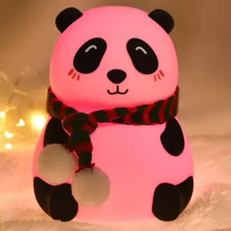 Panda LED Night Lamp – YH-608 | Soft Silicone Rechargeable Night Light with 7-Color Touch Control DailyDwell.pk