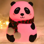 Panda LED Night Lamp – YH-608 | Soft Silicone Rechargeable Night Light with 7-Color Touch Control DailyDwell.pk