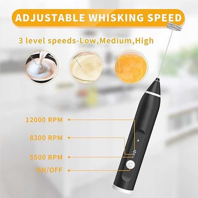 2-in-1 Rechargeable Coffee Beater & Electric Milk Frother | USB Portable Foam Maker DailyDwell.pk