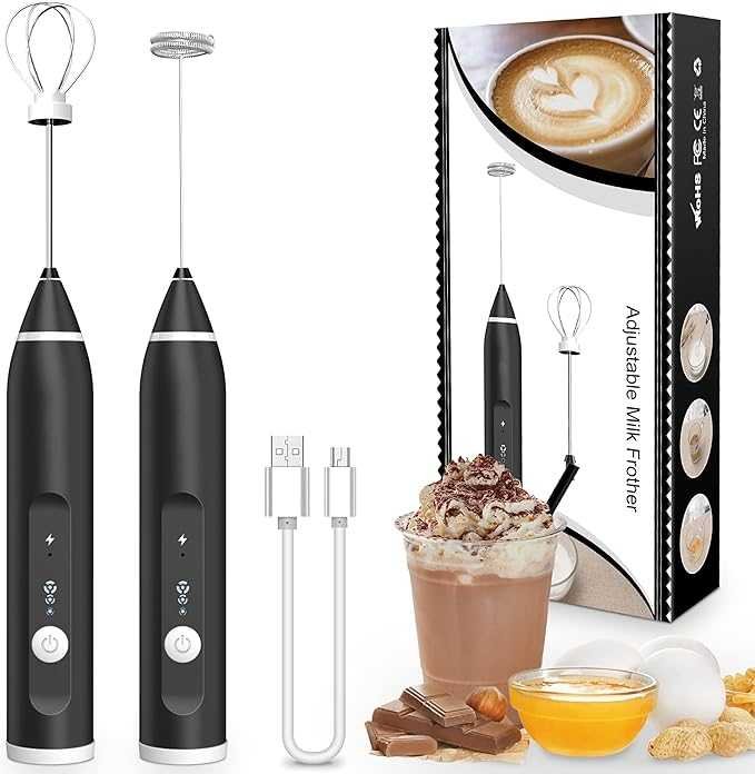 2-in-1 Rechargeable Coffee Beater & Electric Milk Frother | USB Portable Foam Maker DailyDwell.pk