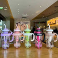 1400ml Ice-Cream Water Bottle – Kawaii Jumbo Smoothie & Milkshake Cup with Straw(Random colour) DailyDwell.pk