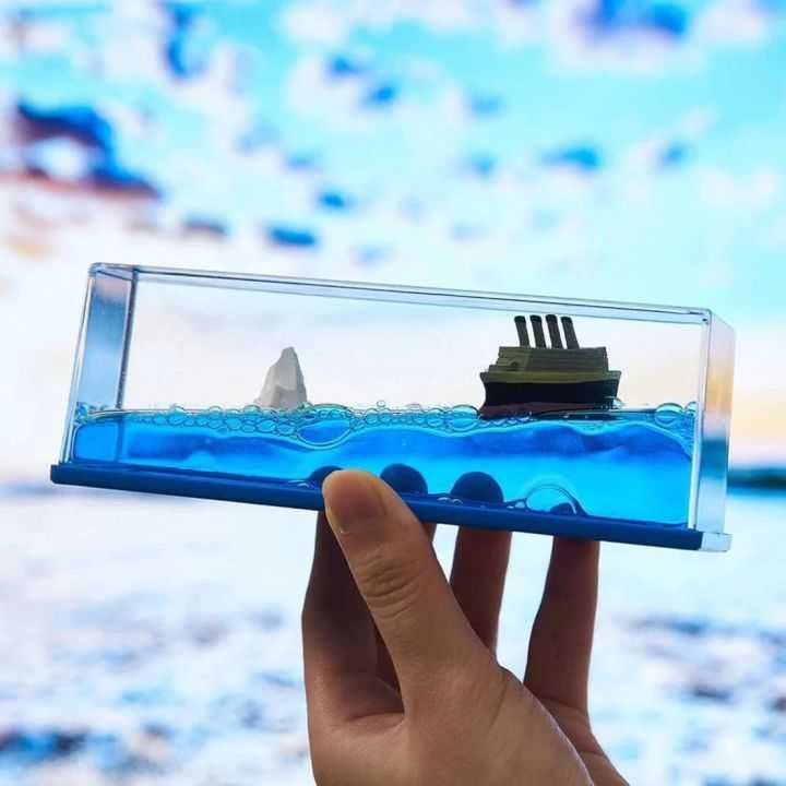 Titanic Cruise Ship Fluid Drift Bottle – Unsinkable Floating Ship Desk Decor DailyDwell.pk