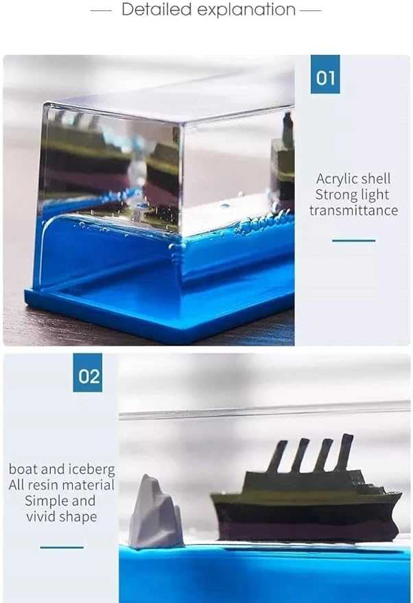 Titanic Cruise Ship Fluid Drift Bottle – Unsinkable Floating Ship Desk Decor DailyDwell.pk