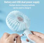 Portable Hand Fan – Mini Rechargeable Desktop Cooling Fan (Random Color) DailyDwell.pk