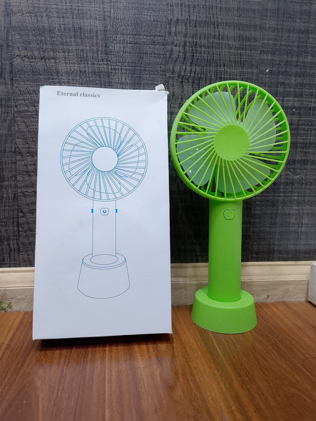 Portable Hand Fan – Mini Rechargeable Desktop Cooling Fan (Random Color) DailyDwell.pk