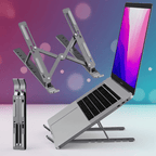 Metal Adjustable Foldable Laptop Stand – Portable Laptop Stand with Storage Box & Carry Cover DailyDwell.pk