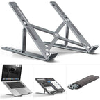 Metal Adjustable Foldable Laptop Stand – Portable Laptop Stand with Storage Box & Carry Cover DailyDwell.pk