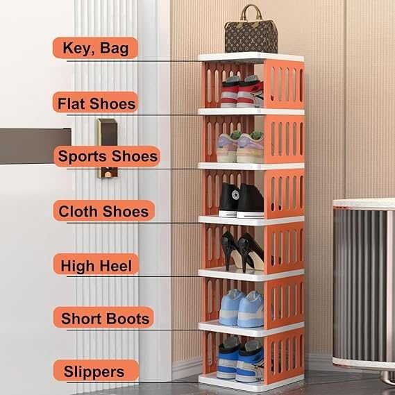 New Lock Narrow Shoe Rack Multi Organizer – Space-Saving DIY Storage Cabinet DailyDwell.pk