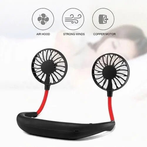 Rechargeable 3-Speed Neck Fan – Portable Hands-Free Wearable Cooling Fan DailyDwell.pk