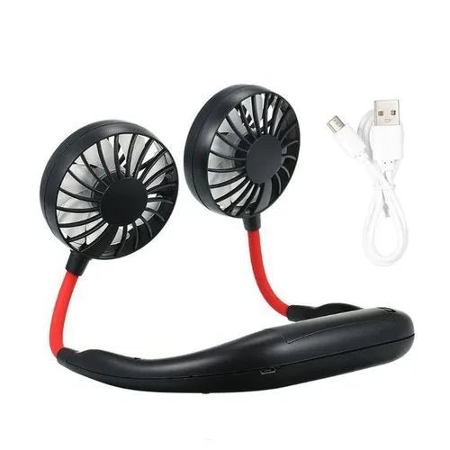 Rechargeable 3-Speed Neck Fan – Portable Hands-Free Wearable Cooling Fan DailyDwell.pk