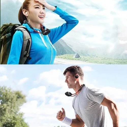 Rechargeable 3-Speed Neck Fan – Portable Hands-Free Wearable Cooling Fan DailyDwell.pk