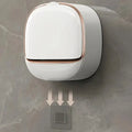 Milky White Self-Adhesive Wall-Mounted Soap Holder with Lid & Drainage Tray DailyDwell.pk
