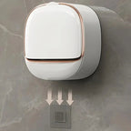 Milky White Self-Adhesive Wall-Mounted Soap Holder with Lid & Drainage Tray DailyDwell.pk